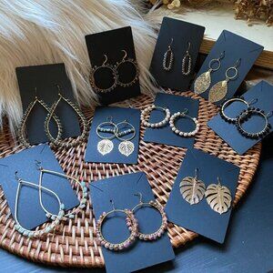 10 - WHOLESALE EARRING LOT - Resale Craft Show Festival Flea Market - Handmade